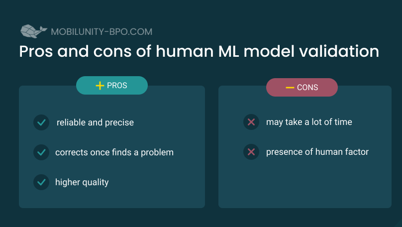 Pros and cons of human ML model validation